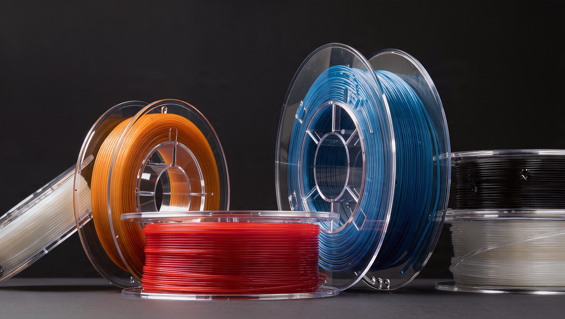 Bobinas de filamento coloridas para impressão 3D
